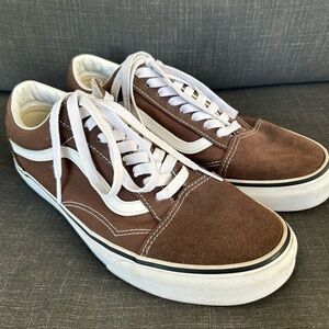 Vans Brown and White Sneakers